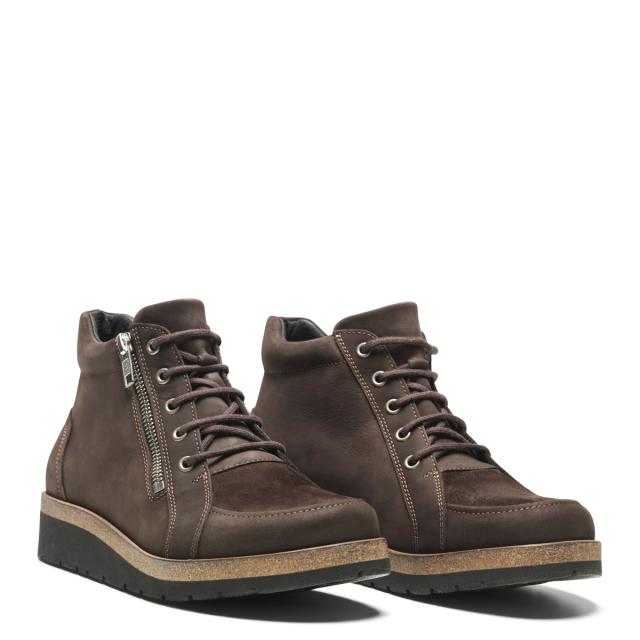 Damboots med snörning och blixtlås