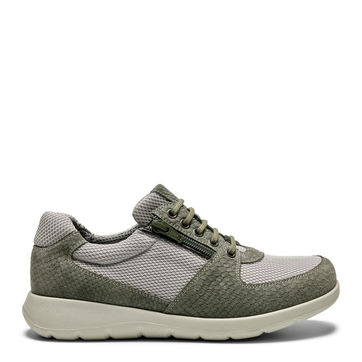 Damsneaker med snörning och dragkedja