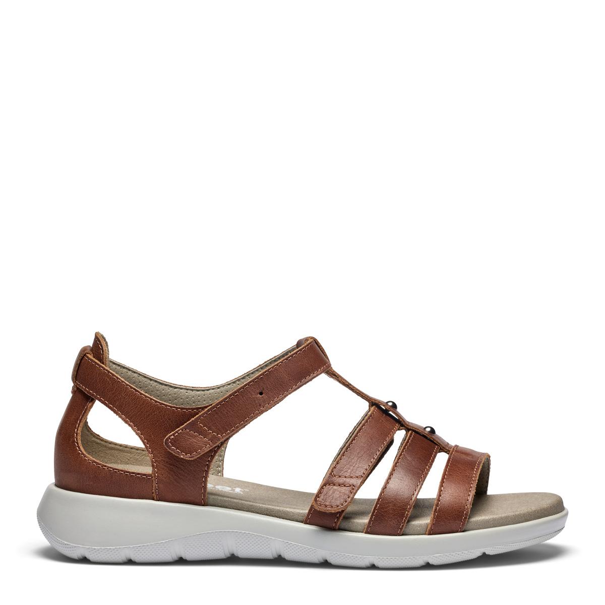 Sandal med halvöppen hälkappa och två kardborreband