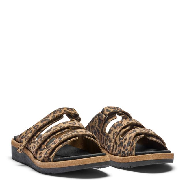 Slip-in sandal för damer med tre justerbara kardborreremmar.