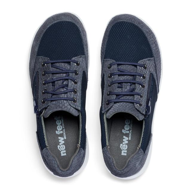 Damskor med snörning och dragkedja