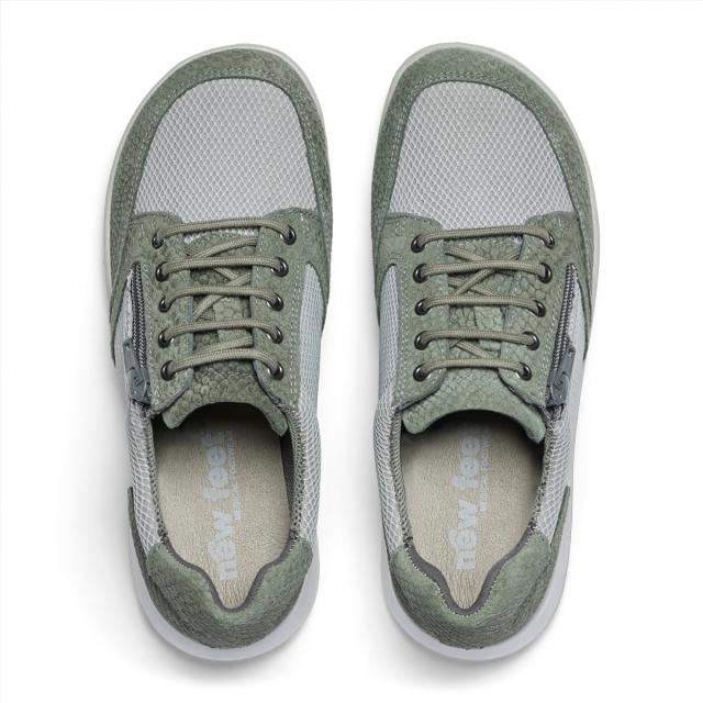 Damskor med snörning och dragkedja