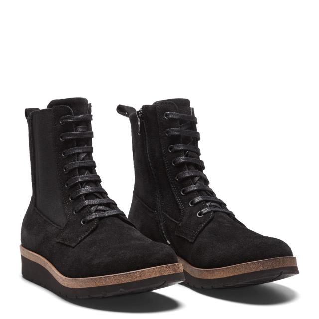 Damboots med snörning, resår och blixtlås