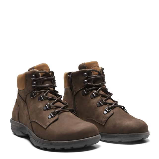 Damboots med snörning och blixtlås